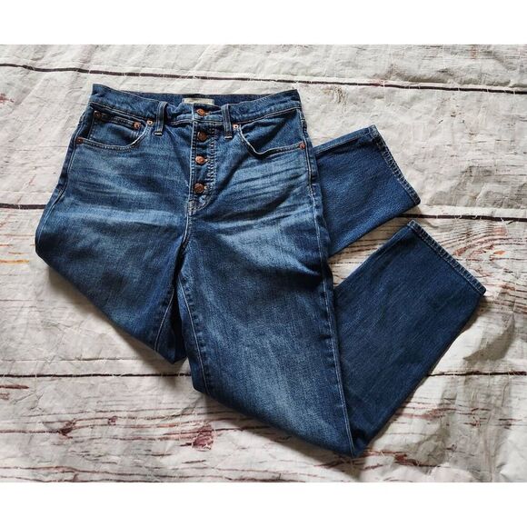 Madewell The Perfect Vintage Crop Jean Button Fly Edition Size 28 - Picture 3 of 6